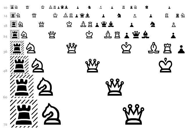 Chess font waterfall