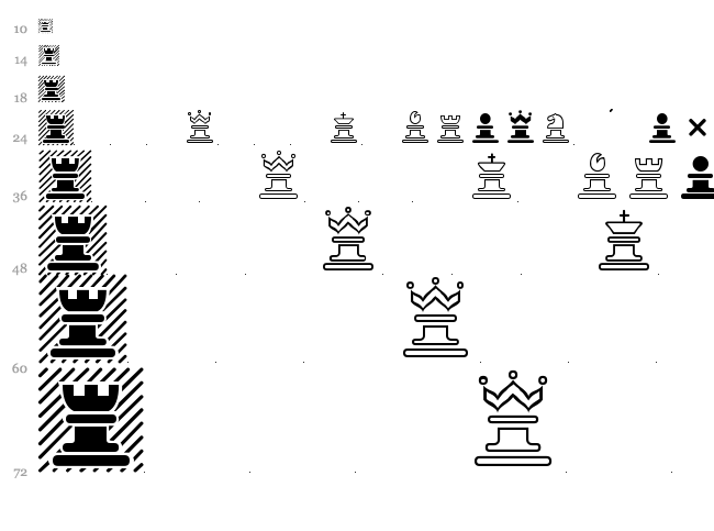 Chess Marroquin font waterfall