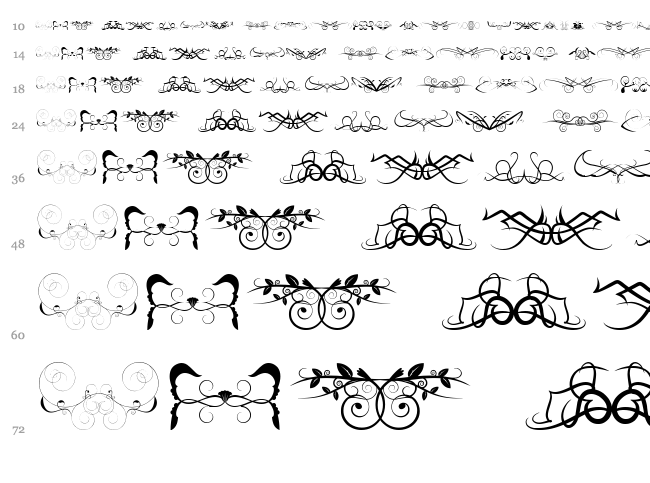 Ornaments soul font waterfall