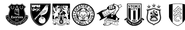 English Football Club Badges font preview
