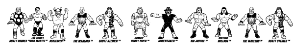 Шрифт Retro Hasbro WWF Figures