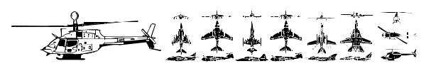 Aircraft font preview