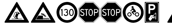 Шрифт Traffic Signs TFB