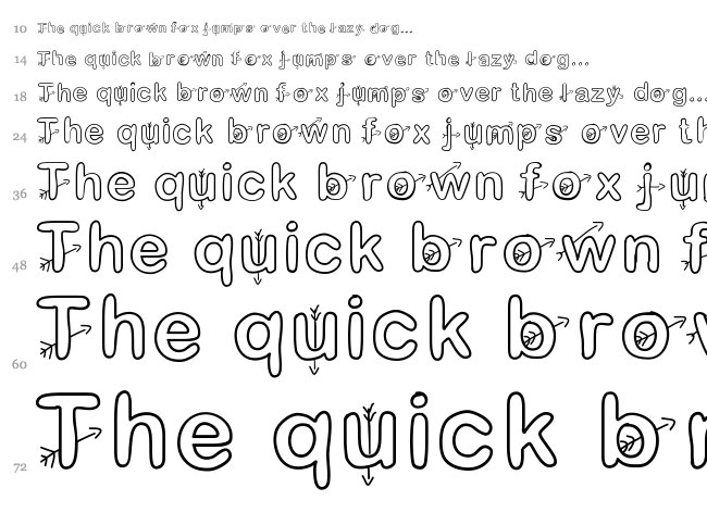 Cupidon font waterfall