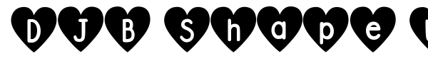Шрифт DJB Shape Up Hearts
