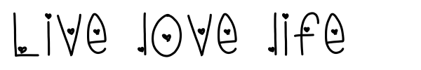 Шрифт Live love life
