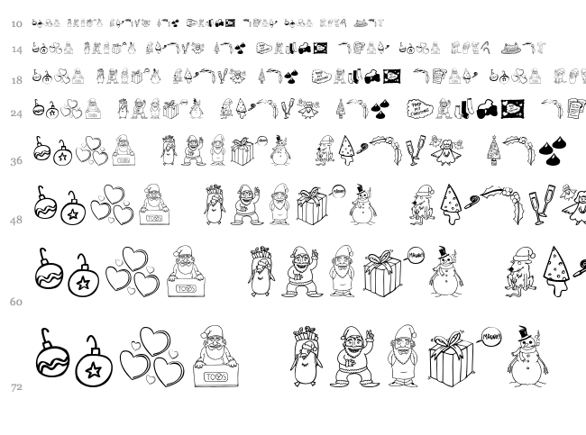 Pimp My Christmas font waterfall